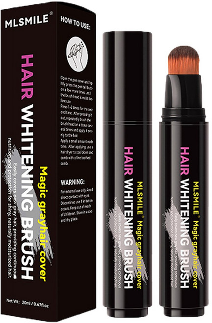 새치커버 염색펜 4색 부분염색 흰머리 염색봉 터치업 염색약, 1개, 커피 브라운+브라운