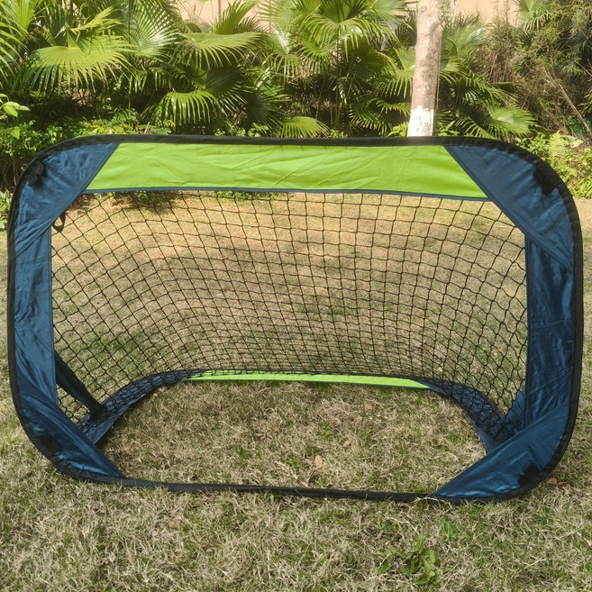 兒童折疊足球門 便攜式室內外青少年訓練球門, 1個, 120X80CM单球门(蓝色)