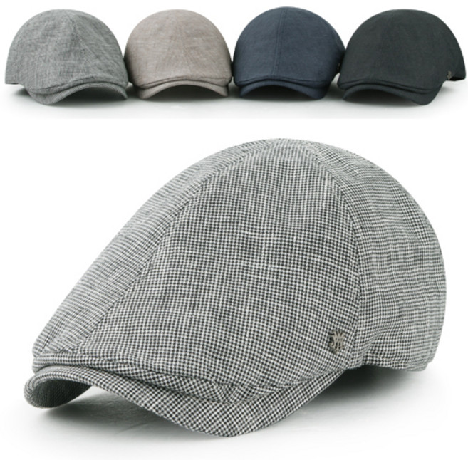 MQUM 린넨 시원한 중년 남성 헌팅캡 도리구찌 모자