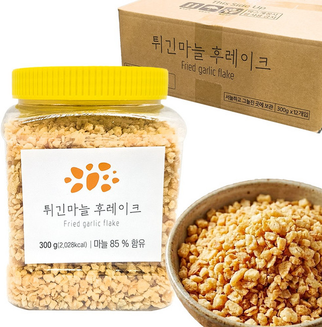 튀긴마늘 후레이크, 12개, 300g