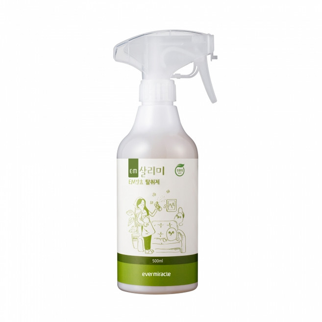 에버미라클 EM발효 친환경 탈취제 항균 탈취 세정 인체무해 자연유래 성분 곰팡이 벌레 다용도 사용, 1개, 500ml