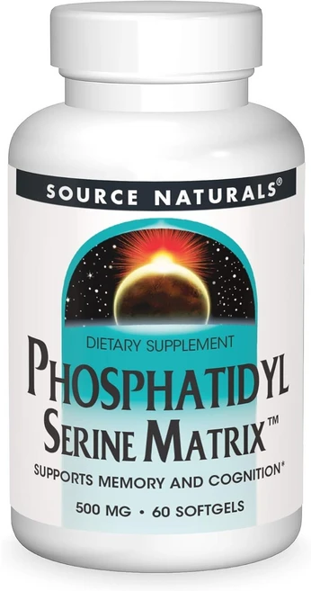 소스내추럴스 포스파티딜 세린 매트릭스 500mg 소프트젤, 1개, 60정 - 쿠팡