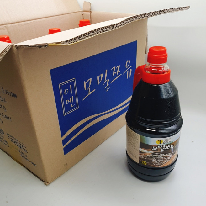 업소용 대용량 국내가공 이엔푸드 모밀쯔유 1박스(1.8L X 6개) 막국수/소바 농축액