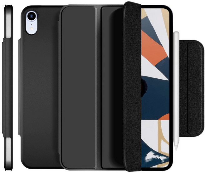 모할랩 아이패드 마그네틱 폴리오 애플펜슬 수납 케이스, 01 블랙, 1개