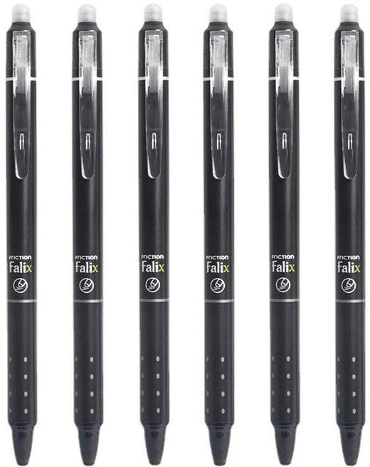 Falix 按壓式擦擦筆 0.5mm 中性筆, 擦擦筆【黑色】, 1個