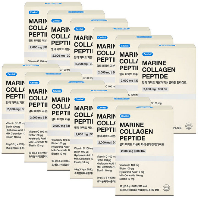 세비톨 멀티 퍼펙트 저분자 피쉬 콜라겐 펩타이드, 99g, 12개