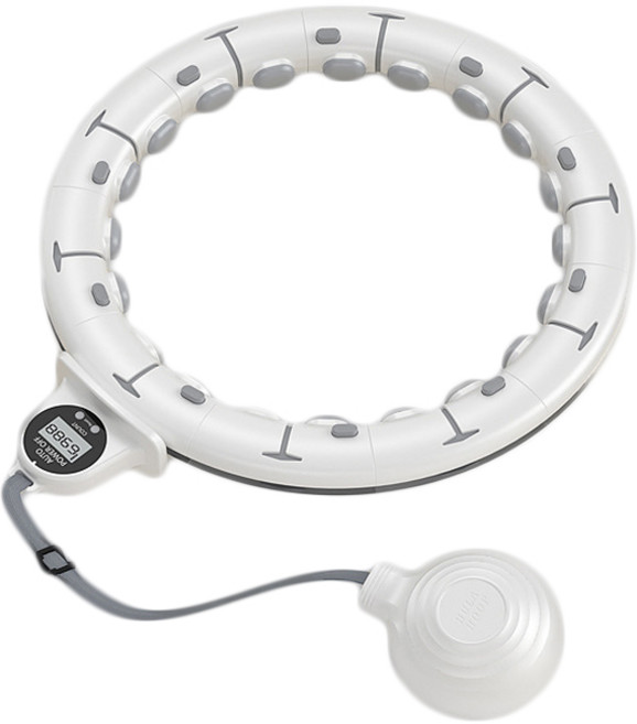 스마트 훌라후프 복부 헬스 다이어트 여성 남성 슬림운동기구 뱃살훌라후프, 1개, 화이트, 1.8kg