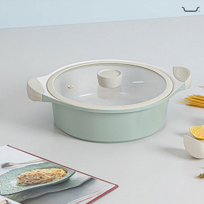 오슬로 인덕션용냄비 통주물 세라믹 오뎅 어묵탕 전골냄비 24cm 마린, 1개