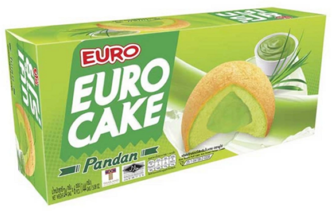 EURO香蘭蛋糕 口感鬆軟綿密 獨立包裝方便攜帶 不含人工色素與防腐劑, 17g, 12個