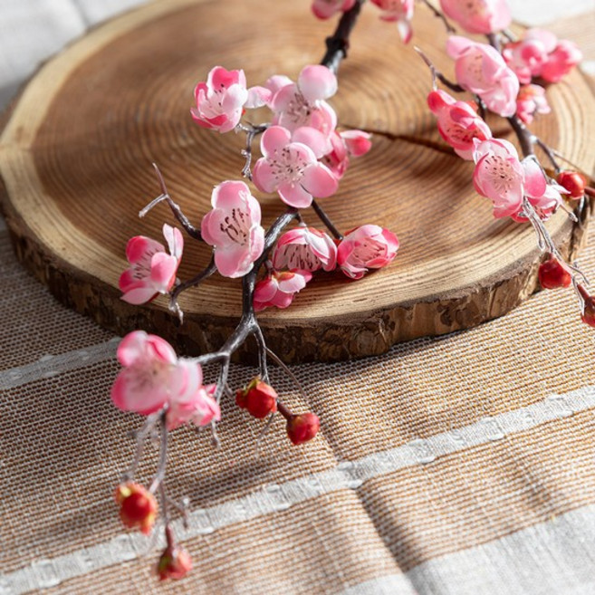 매화 조화 유니크 가지 90cm 3컬러 인테리어 봄 꽃 장식 소품 촬영 꾸미기, 핑크, 1개