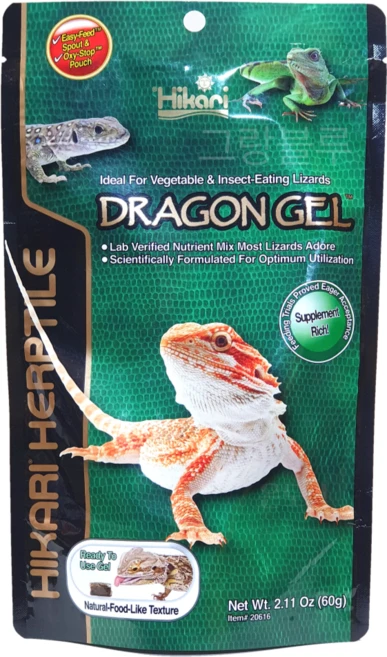 히카리 드래곤겔 60g 비어디드래곤 도마뱀전용 슈퍼푸드사료, 1개 - 쿠팡