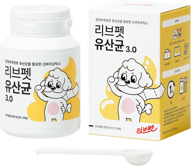 리브펫 반려동물 영양제 3.0, 60g, 장건강/유산균, 1개 - 쿠팡