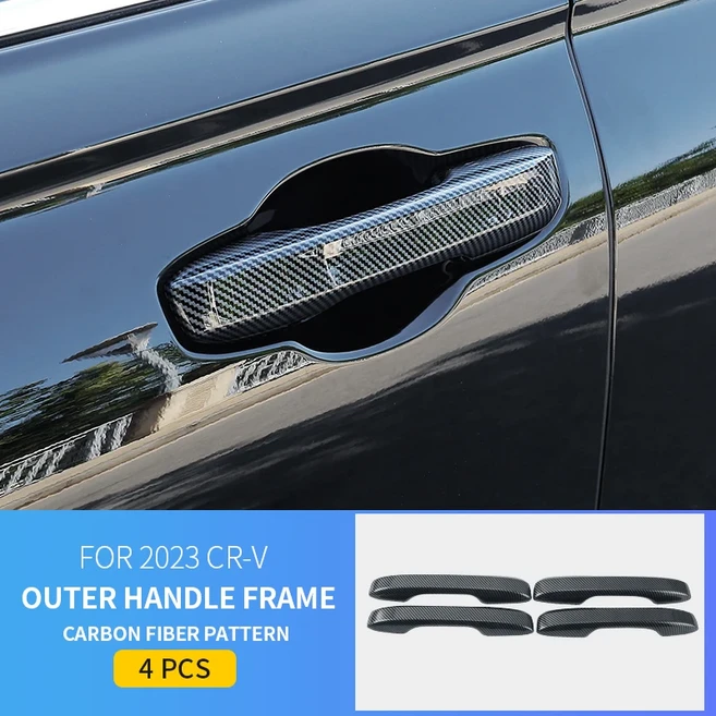 자동차 외부 핸들 프레임 커버 혼다 CRV 2023 6 세대 문짝 보울 ABS 수정 액세서리, 02 grey-handle