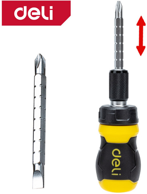 델리 주먹 라쳇 드라이버 십자 일자 양용 자동 깔깔이 드라이버, 델리 주먹 라쳇드라이버 (EDL626010), 1개