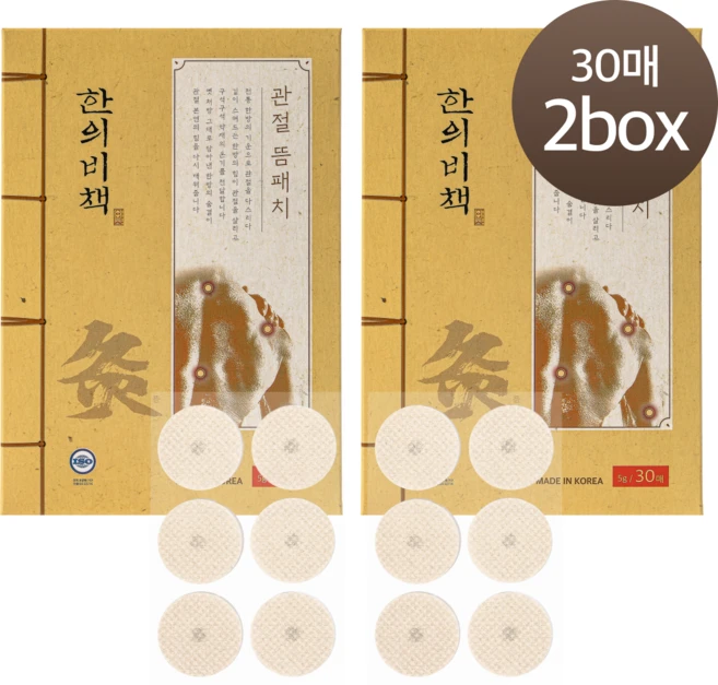 한의비책 근육 관절 뜸 패치, 30매입, 2개 - 쿠팡
