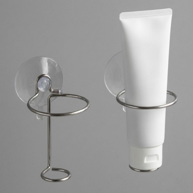 엘루오 스텐 치약걸이 무타공 치약꽂이, 실버, 1개