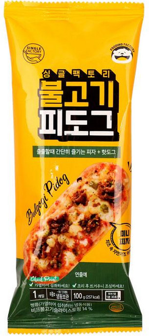 원하프불고기피도그 100G알찬식품, 1개, 100g