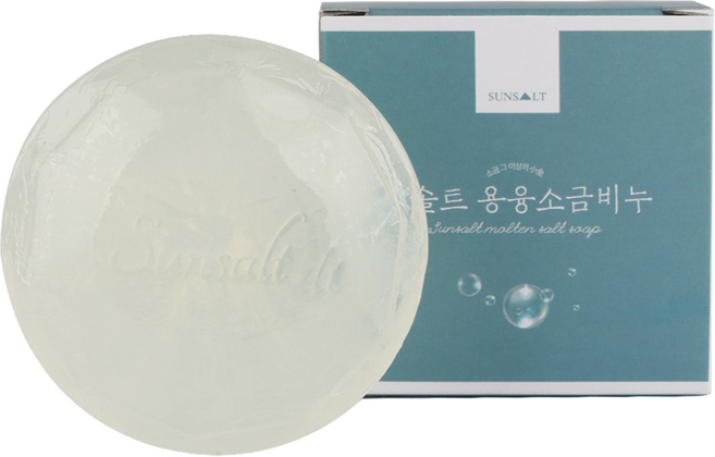 썬솔트 용융소금 프리미엄 약산성 수제비누 순한 클렌징 세안 폼 보습 약용 소금비누 100g 1개, 1개입