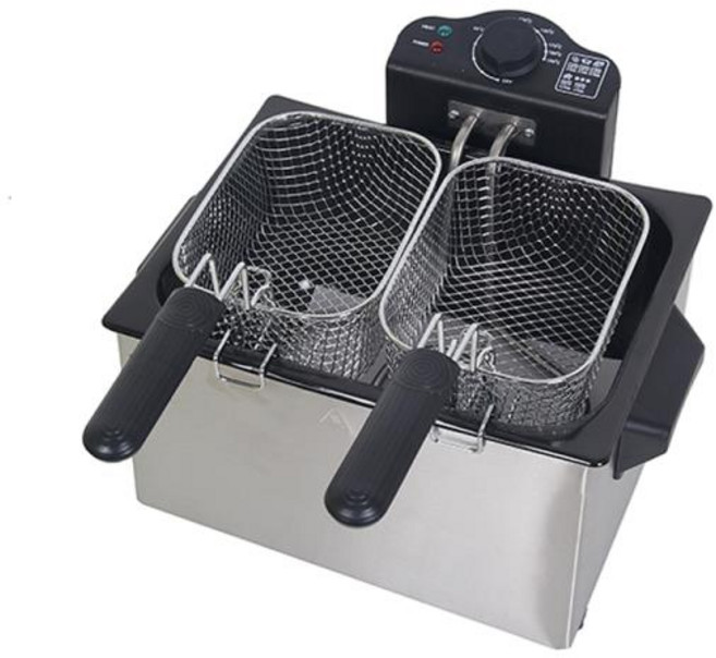 5L 프라이어 가정용 전기 프라이어 튀김 꼬치/생선/감자 튀김 2100W 전기 프라이어 듀얼 프로브, 02 220V