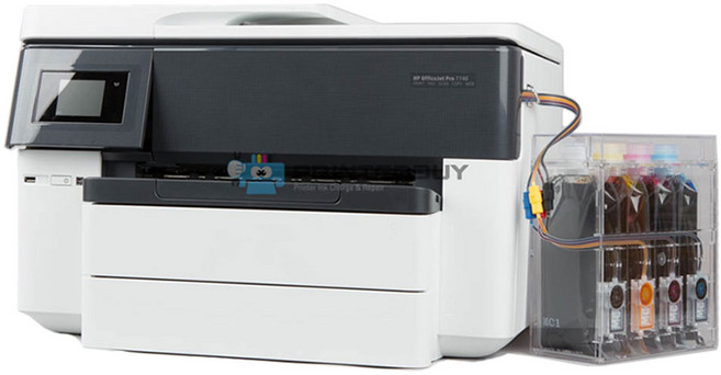 HP 오피스젯 프로 7740 무한잉크 프린터 팩스 A3 복합기 2400 공급기