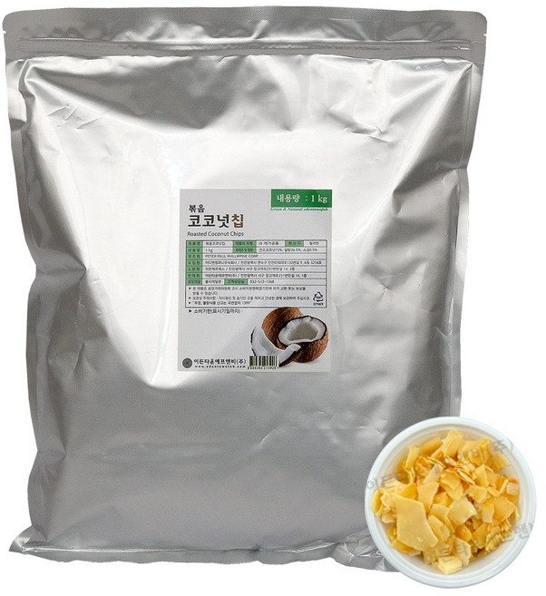 볶음 코코넛칩 1kg 토핑 스낵 안주 비건 천연간식 가정용 업소용, 1개