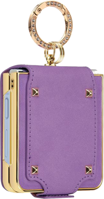 디상커 Z플립5/Z플립6/Z플립7 강화유리 가죽 핑거링 케이스 WCZH