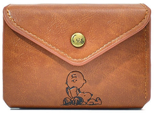 스누피 캐릭터 일본 동전 삼단 지갑 카드지갑 PU 가죽 미니지갑 동전지갑
