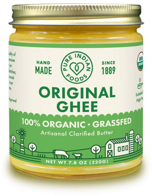 퓨어인디안푸즈 오리지널 기 그래스페드, 220g, 3개