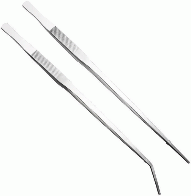 수족관 곡선형 수초심기 핀셋 38cm 어항 청소용, 1개