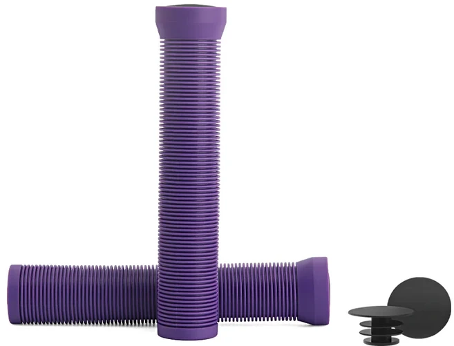 RIDERACE 자전거 그립 165mm 22.2mm 스쿠터 BMX 사이클링 핸들 바용 미끄럼 방지 부드러운 고무 자전거 핸, 01 보라색