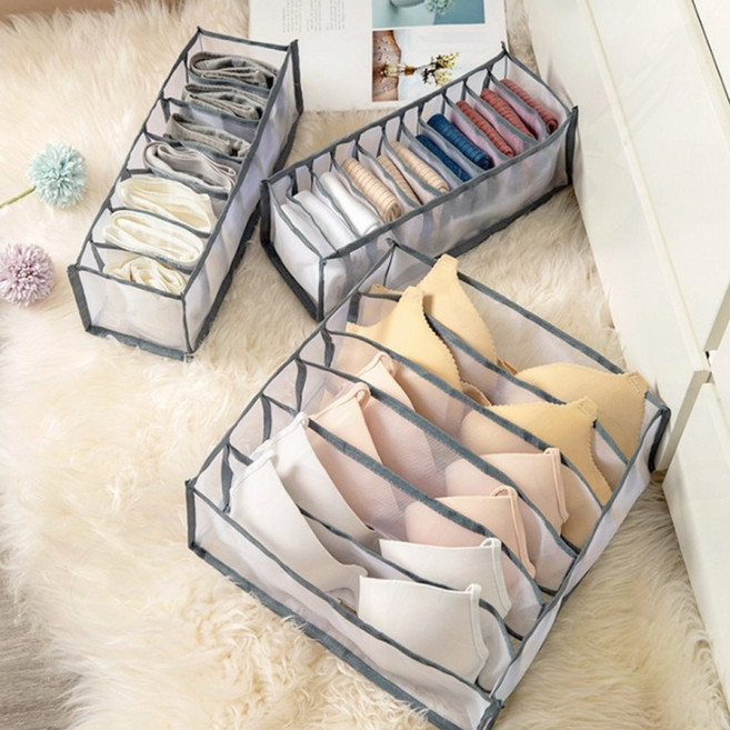 서랍형 속옷정리함 메쉬 칸막이 양말 보관 옷장 정리, 1개