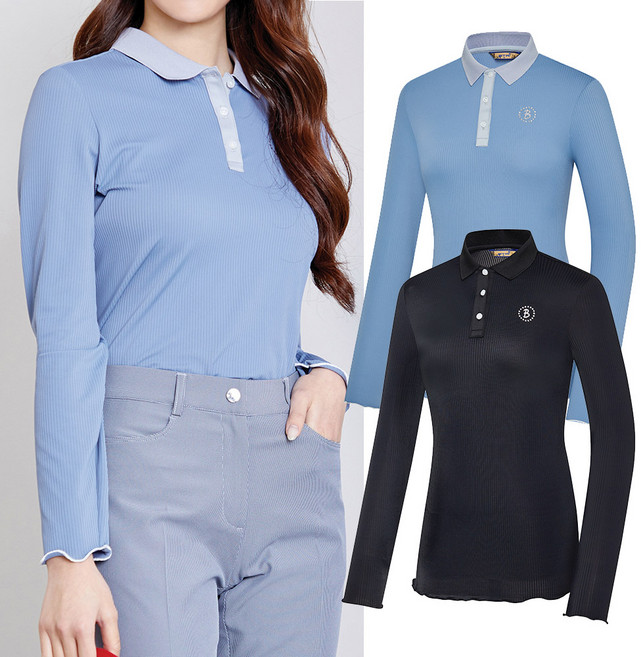 비티알 BTR 골프 여성 봄 스판 긴팔 여자 카라 티셔츠 클라디아(여) BST4108W