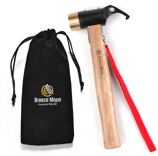 브리즈문 다용도 캠핑 망치 + 파우치, 02.타이탄 황동 해머, 1개