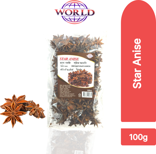 한방 팔각 Star Anise World 향신료, 1개, 100g