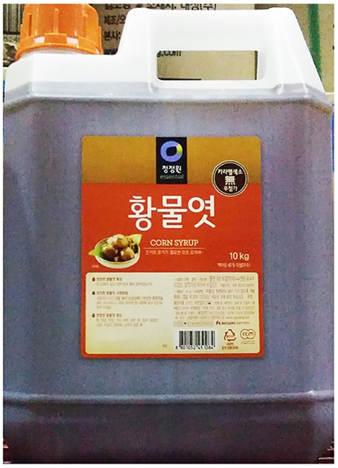 청정원 황물엿 10Kg 말통물엿 대용량물엿, 1개