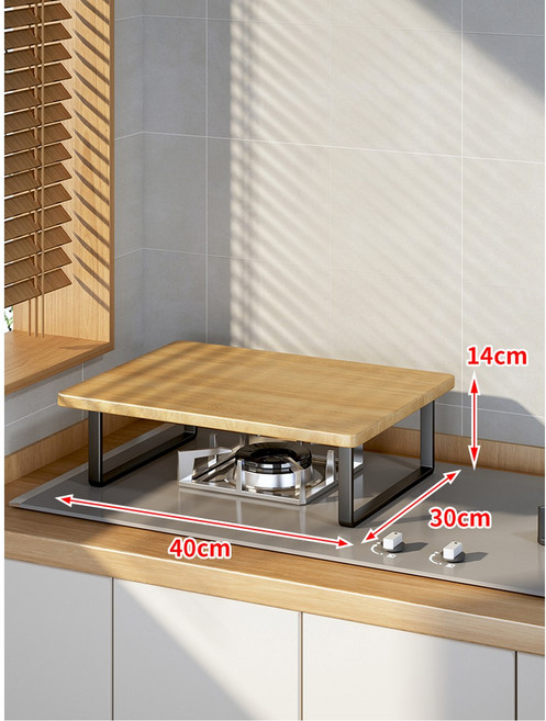 인덕션거치대 받침대 덮개 인덕션정리대선반 프리스탠딩 커버 거치대, 오크 블랙랙 30 40cm