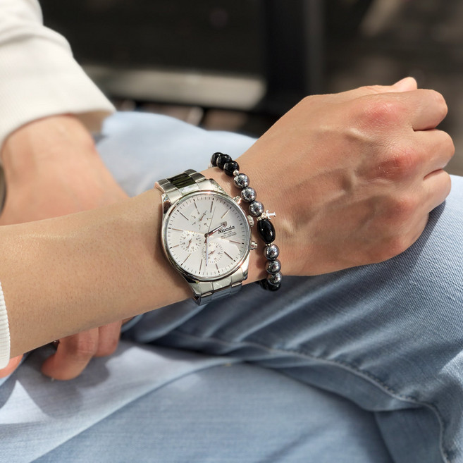 NIVADA 니바다 남성용 멀티펑션 메탈손목시계 1013 쇼핑백 증정