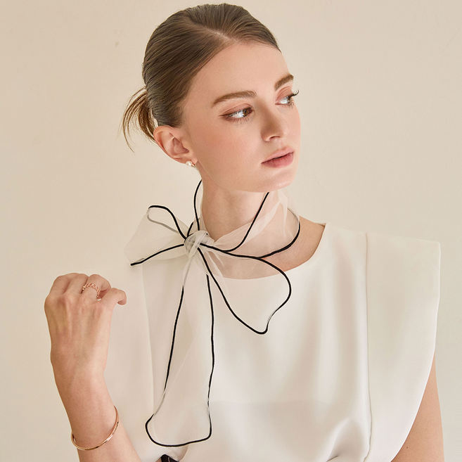 세인트메리 오간자 실크 쁘띠 천연 스카프 봄 여름