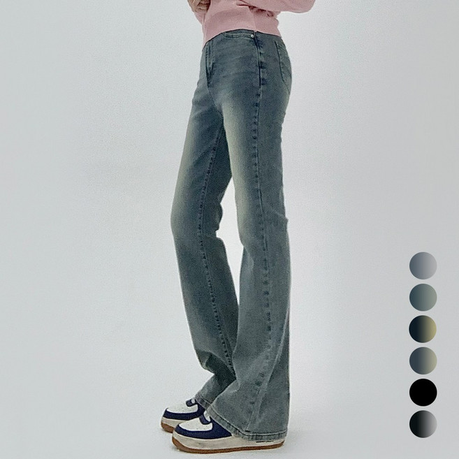 코모도 여성 스판좋은 하이웨스트 슬림 롱 부츠컷 청바지 ( 3단기장 )