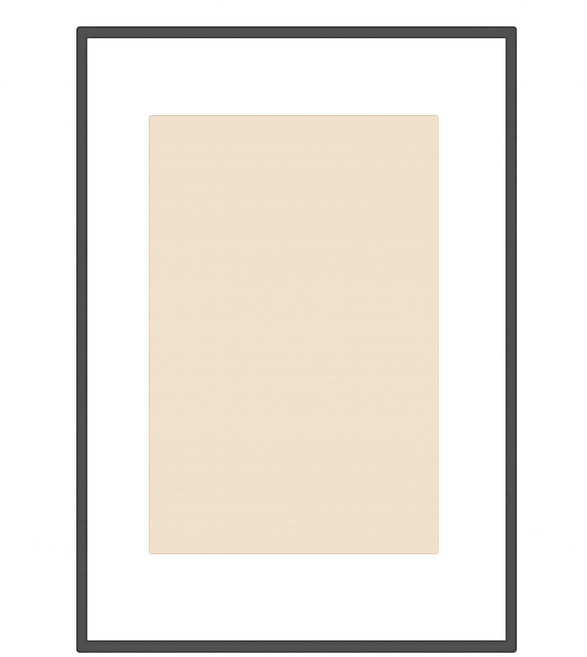 하스몰 고급 매트지 포함 알루미늄 프레임 벽걸이 슬림 액자, 1개, 블랙