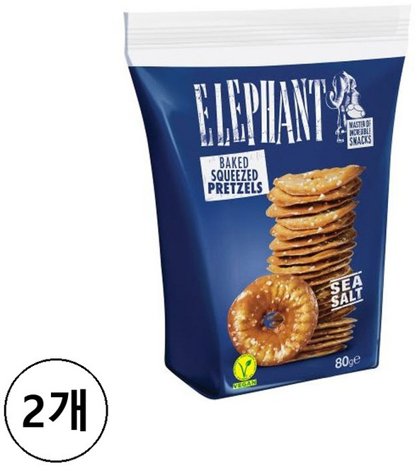 엘리펀트 구운 프레첼 씨솔트, 2개, 80g