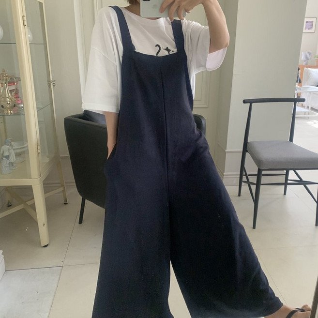 애플망고옷장 오버핏 간절기 루즈 여성 테디점프수트