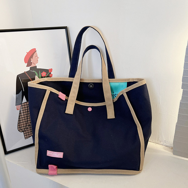 라인 포인트 캔버스 여성 숄더백 가방