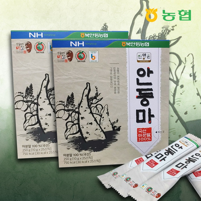 산약촌 안동 마가루 스틱형 25p, 250g, 2개