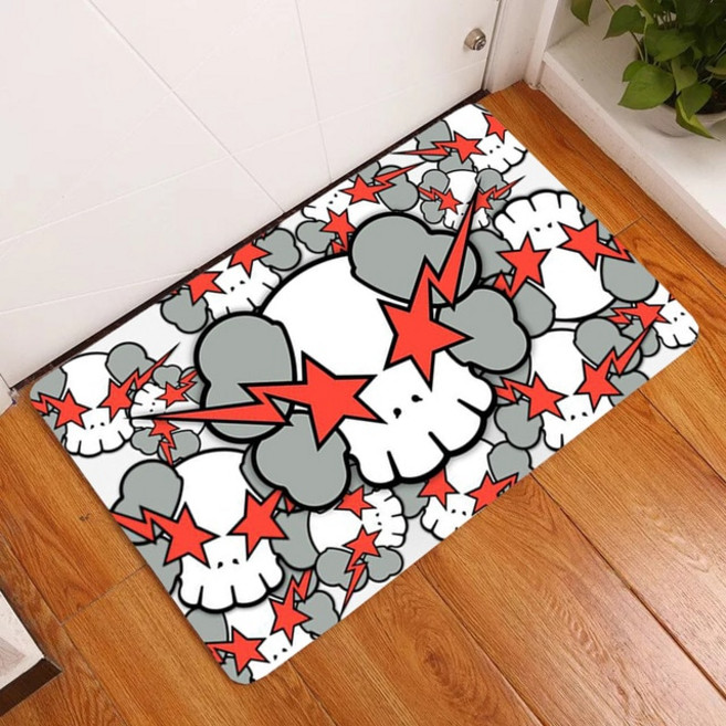 K-Kaws 입구 현관 매트 욕실 카펫 러그 거실 홈 인테리어 액세서리 주방 바닥 발 문, [01] 15x23 inch 40x60cm, [01] WHITE