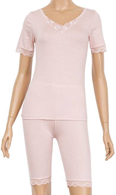 필굿웨어 여성 모달 3부 레이스 내의 상하의세트 4305S