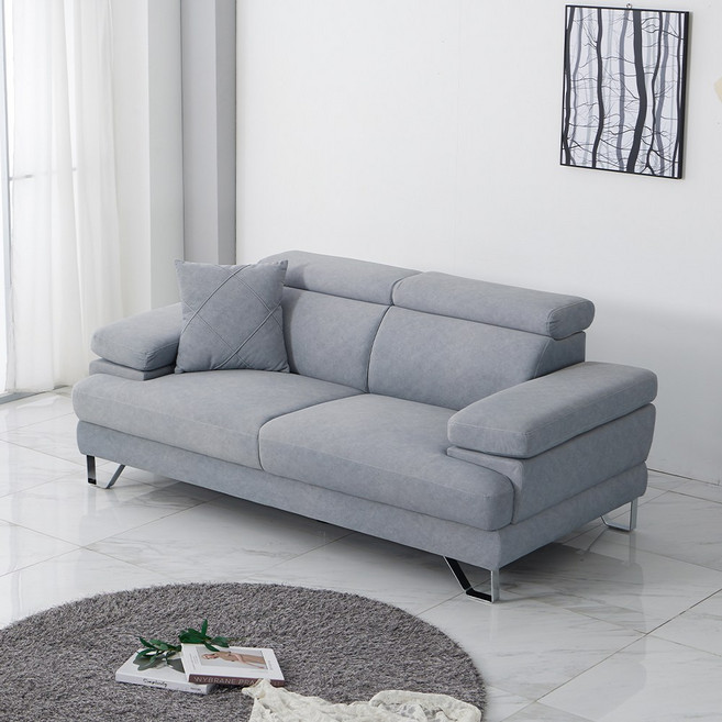 스너그 조야원단 이지클린 헤드틸팅 기능성 3인 소파 (쿠션포함) - 2color, 민트그레이