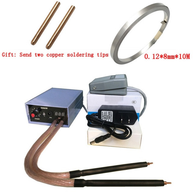 스폿 용접기 휴대용 용접공구 DH20ProDIY 용접기 미니 퀵 릴리스 펜 포함 니켈 플레이트 18650 배터리 5000W 및 니켈 밴드 1개, 03 5000W and nickel