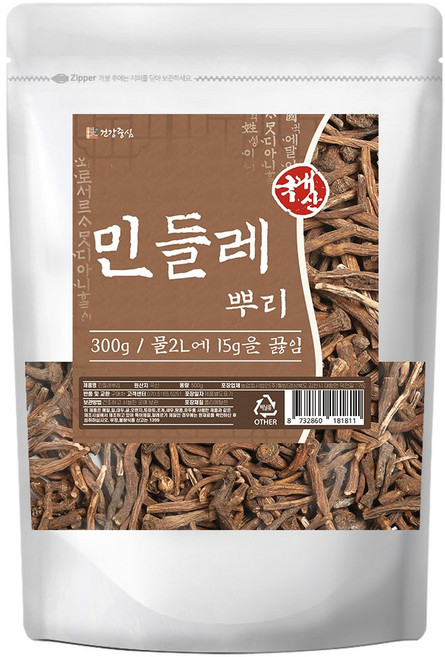 건강중심 국산 민들레 뿌리 차, 1개, 300g