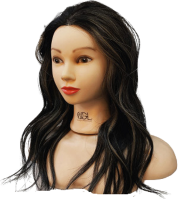 OGL(오지엘) 인모 미용가발 통가발, 블랙, 1개